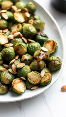 Canvas Print - Roasted Brussels Sprouts with Almonds