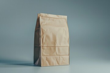 Aufkleber - A brown paper bag sits on a table, ready for use or disposal