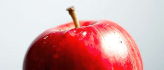 Wall Mural - Red Apple with Water Drops