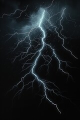 Poster - A dramatic scene of a lightning strike in a dark and stormy night sky