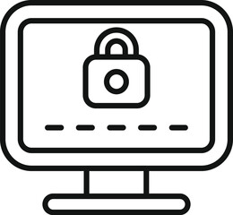 Fototapete - Computer security system is showing a password protection concept