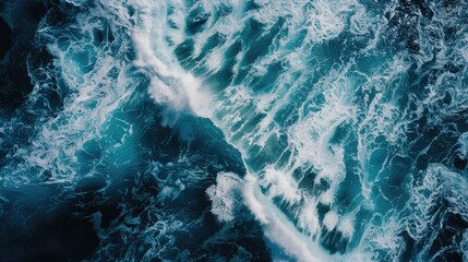 Poster - Aerial view of a lake with surrounding landscape
