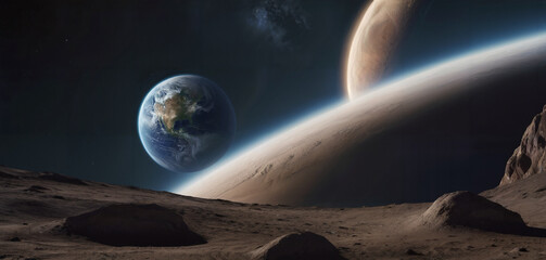 Wall Mural - Earth from another planet