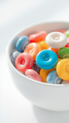 Canvas Print - Colorful Candy in White Bowl