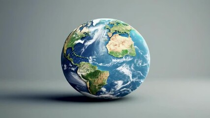 Wall Mural - Rotating 3D Earth