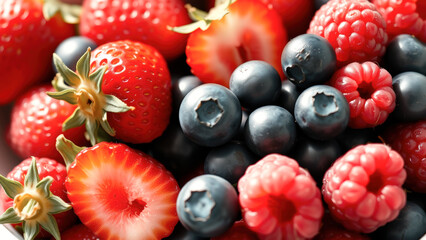 Canvas Print - Close Up of Fresh Berries