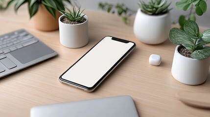 Wall Mural - 26. e-commerce website mockup on a mobile phone with product images, online shopping experience, res