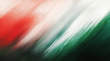 a blurry defocused motion red and green white mixed stripes soft gradient abstract diagonal background lively and energetic mood