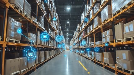 Poster - advanced iot sensor network continuously monitoring the condition of goods in a smart automated ware