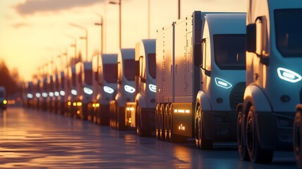 Poster - intelligent automation in logistics a smart fleet of autonomous vehicles driven by iot and advanced 