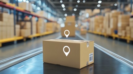 Poster - smart sensor tracking technology monitors the location and status of packages throughout a logistics
