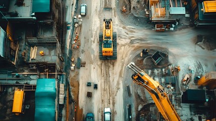 Poster - Smart Road Construction Site Utilizing IoT Technology and Sustainable Infrastructure A Photograph Showcasing the of Advanced Sensors Connectivity and Automation in Modern Road Development Projects
