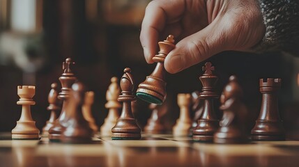 Aufkleber - Masterful Chess Move Showcasing Thoughtful Strategy and