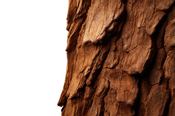 Close-up view of textured tree bark showcasing natural wood patterns and rich brown hues, ideal for backgrounds and nature themes.