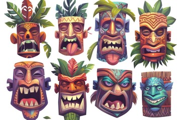 Poster - Tropical decorative items for parties and festivals, great for use in cultural-themed designs or as a pop of color