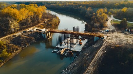 Poster - innovative iot technology monitoring a bridge construction site ensuring structural integrity and op