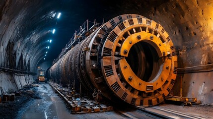 Poster - advanced tunnel boring machines equipped with iot sensors and connectivity enabling efficient and da