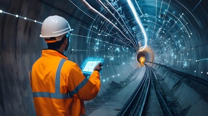 Poster - iot monitoring systems ensuring worker safety and efficiency during crucial tunnel construction proj