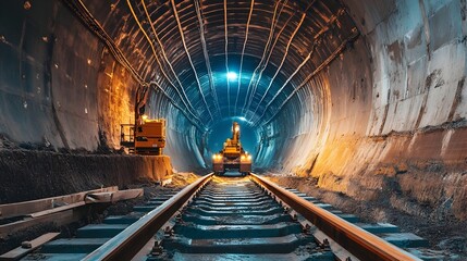 Poster - advanced iot powered machinery applying waterproofing layers and coatings inside a tunnel infrastruc
