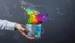 © Alice - Paints color splashes with bucket