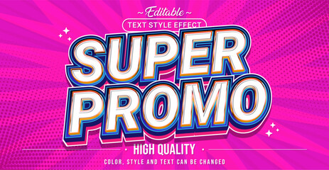 Poster - Editable text style effect - Super Promo text style theme.