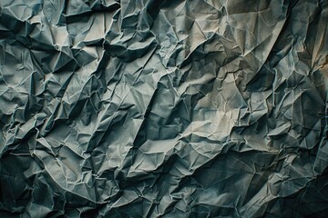 Poster - A close-up shot of a crumpled piece of paper with wrinkles and creases