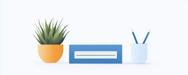 Contact form on website, input fields and submit button, flat design illustration