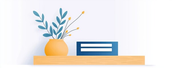 Contact form on website, input fields and submit button, flat design illustration
