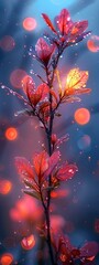 Poster - a close up of a red plant.