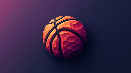 Canvas Print - Modern and Vibrant Abstract Basketball Design for Sports Art