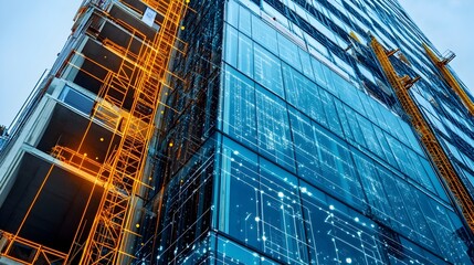 Poster - automated installation of glass panels on skyscraper guided by advanced iot technology and robotics 