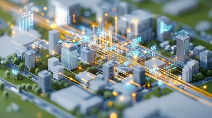 Smart City   Network of Buildings with Digital Connections