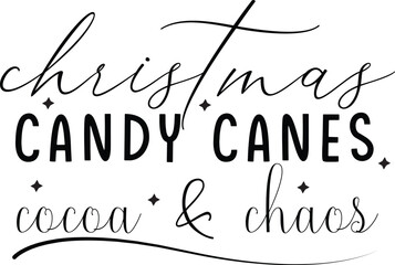 Wall Mural - christmas candy canes cocoa & chaos