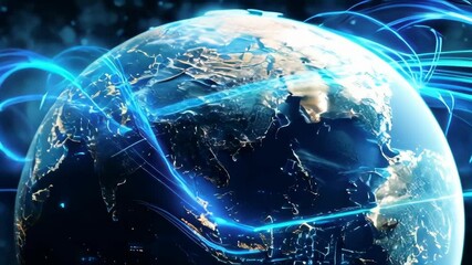 Wall Mural - earth in space background