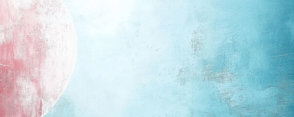 Poster - A blue and pink background with a white circle in the middle