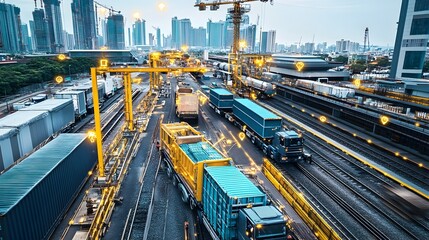 Poster - advanced iot technology managing and optimizing the logistics of material delivery to a large scale 