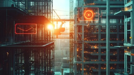 Poster - intelligent iot sensors ensuring precise positioning of steel girders during high rise building cons