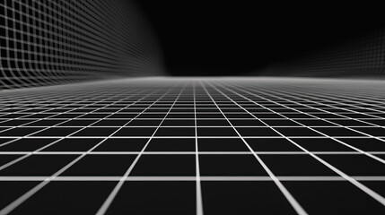 grid thin white line with dark background