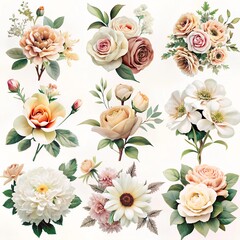 Wall Mural - seamless pattern with roses