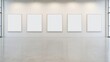 © Narongsag - Empty Gallery Wall with Five Frames and Marble Floor