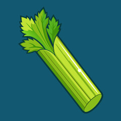 Poster - celery vegetable vector illustration