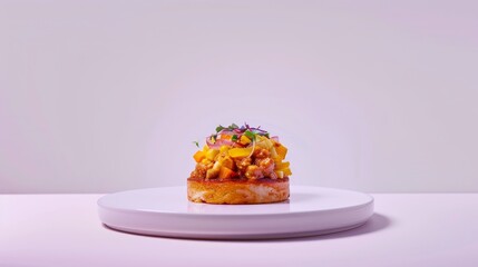 Wall Mural - A Single Serving of Spicy Korean Kimchi Fried Rice