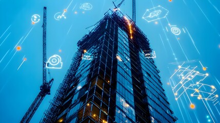 Poster - cutting edge iot sensors monitoring and movement to ensure safety and efficiency during skyscraper c