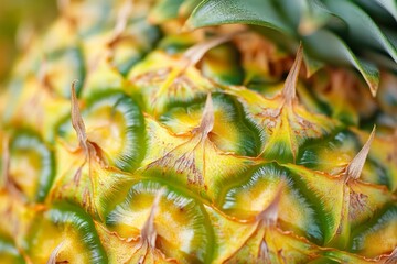 Wall Mural - Close-up of a Pineapple Skin.