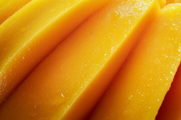 Wall Mural - Close Up of Sliced Mango.