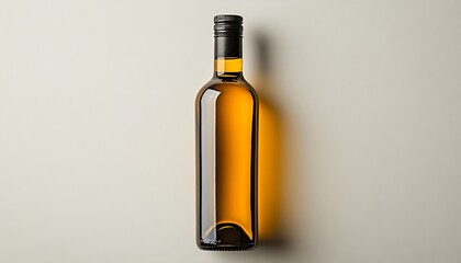 A floating bottle of olive oil with the cap off ag  833 bottle, wine, isolated, glass, alcohol, white, drink, beverage, liquid, red, bar, green, object, oil, blank, food, cork, winery, olive, transpar