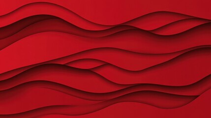 Poster - Bright red curve design perfect for flyers and banners. Add a touch of modern style to your greeting cards and posters