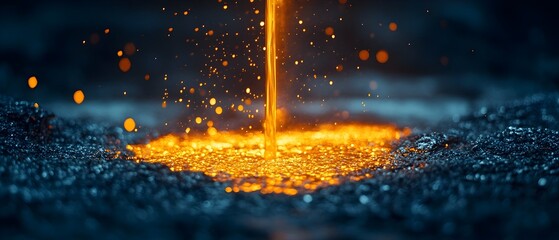 Poster - Output Maximization in Metal Refining Highlighting the Increased Production Yields and Efficiency Achieved During the Complex Metal Refining Process  Photography Concept with Copy Space for Text