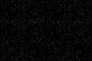 Wall Mural - Christmas snow. Falling snowflakes on a dark background. Snowfall. Vector illustration.