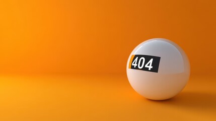 Poster - A white ball featuring a black 